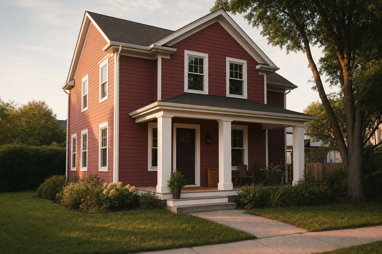 Remember Me Red by Valspar on exterior