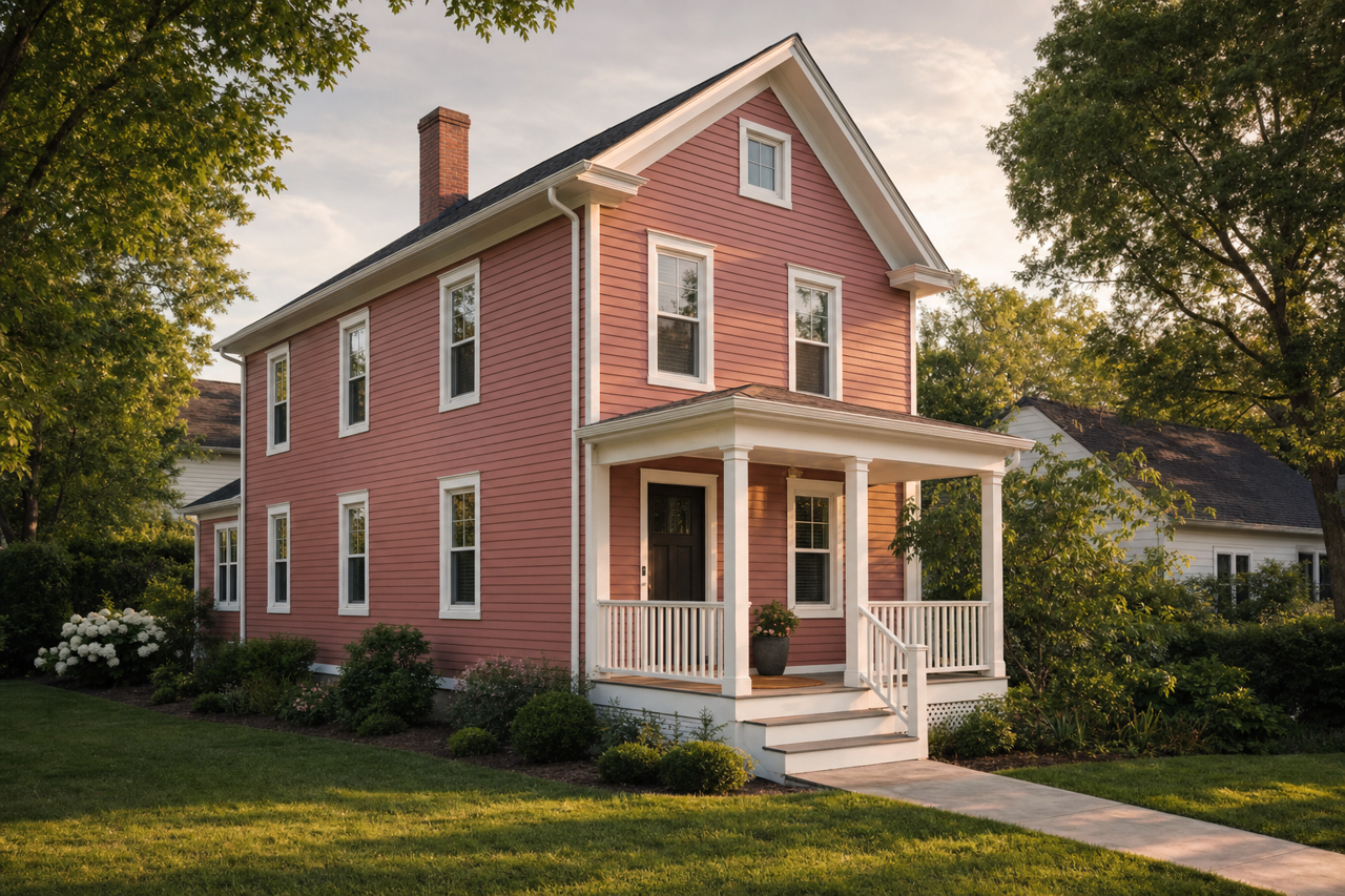 Pajarito Red by Valspar on exterior