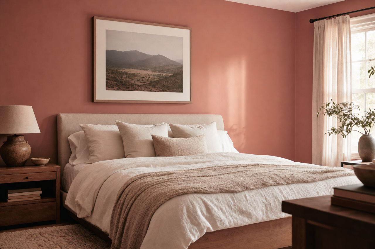 Pajarito Red by Valspar on interiors