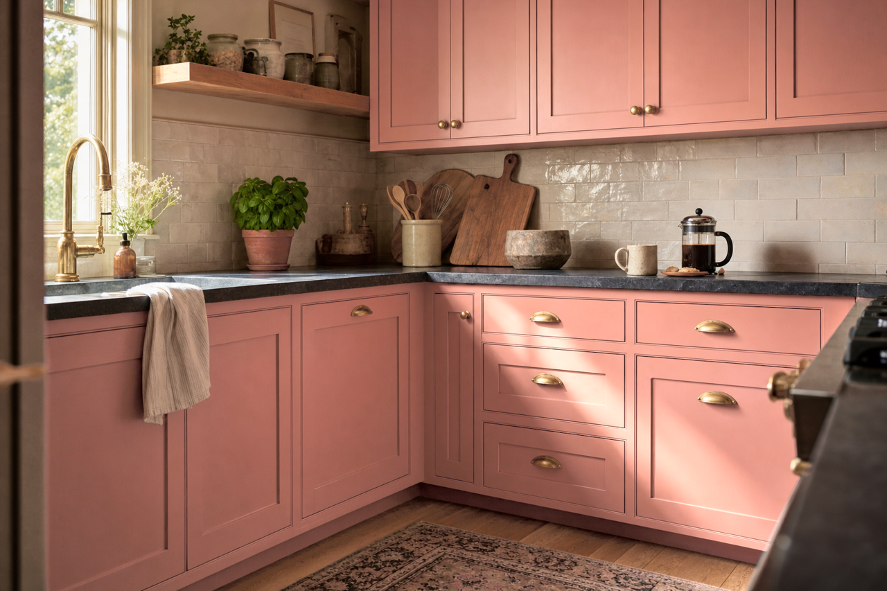 Field of Flowers by Valspar on cabinets