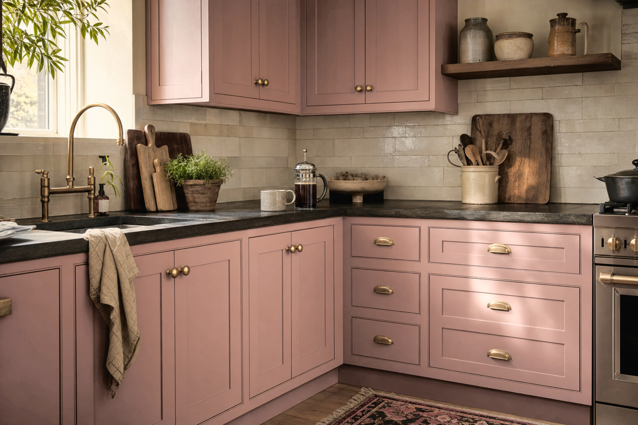 Wild Frontier by Valspar on cabinets