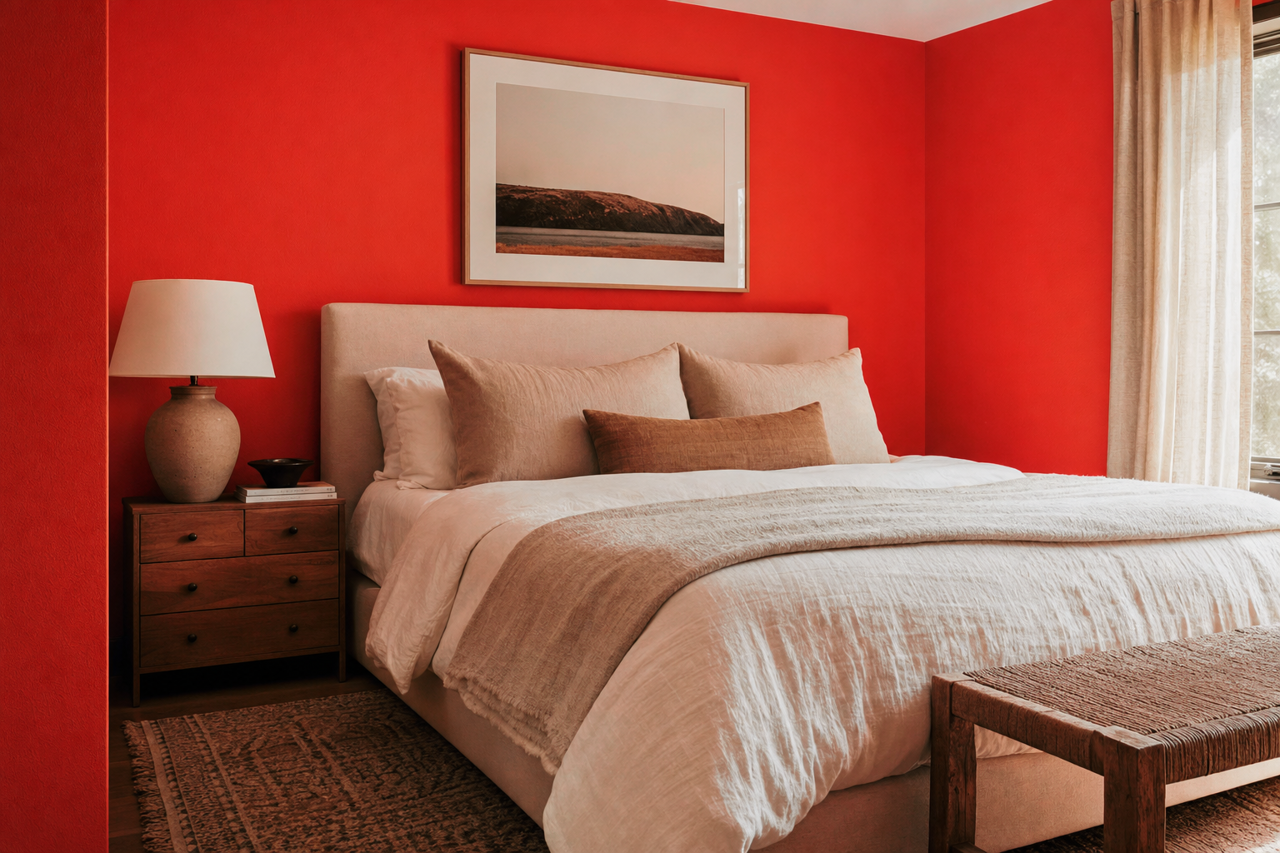 Vermilion by Benjamin Moore on interiors