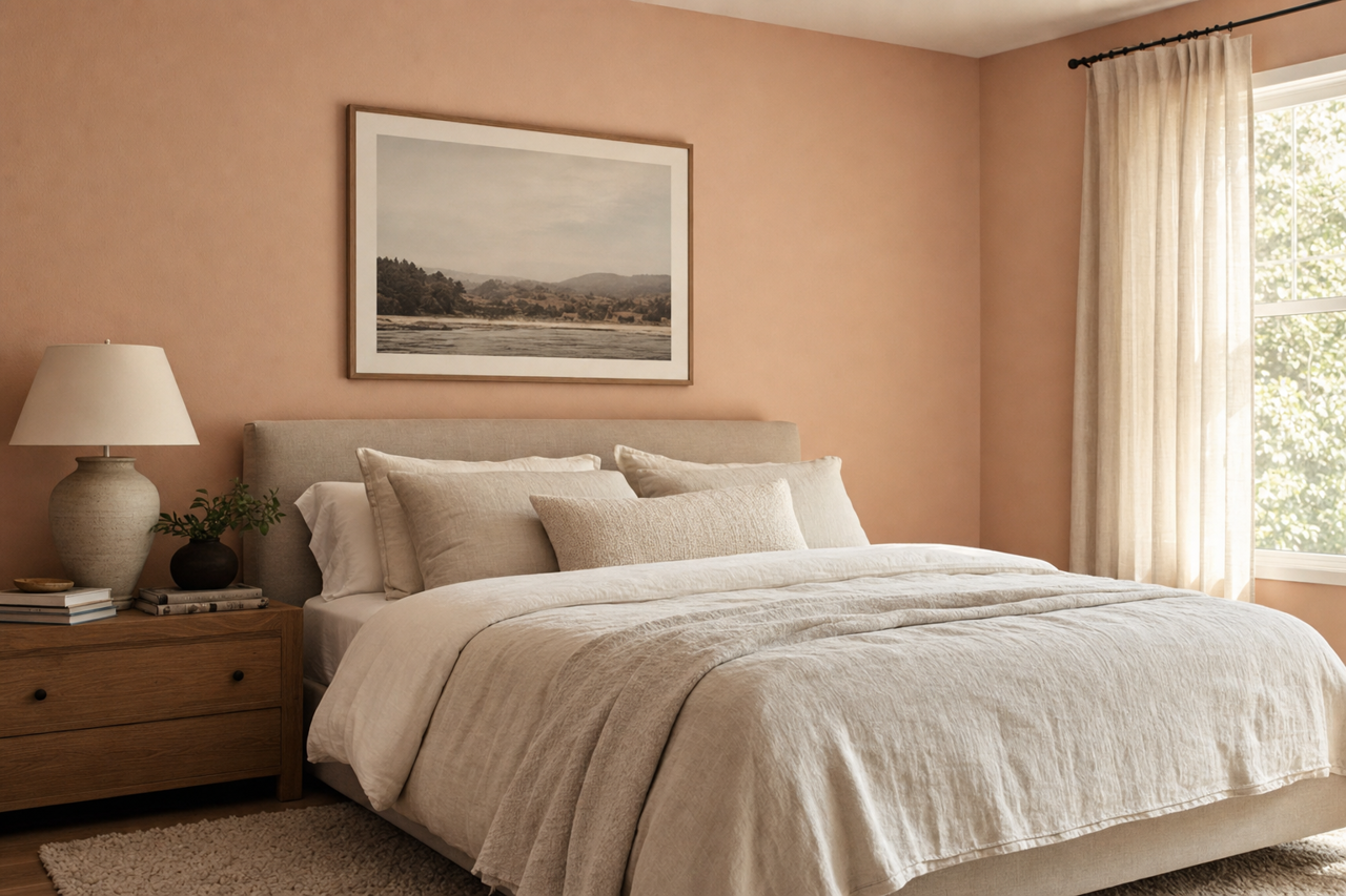 Painted Desert Sand by Valspar on interiors