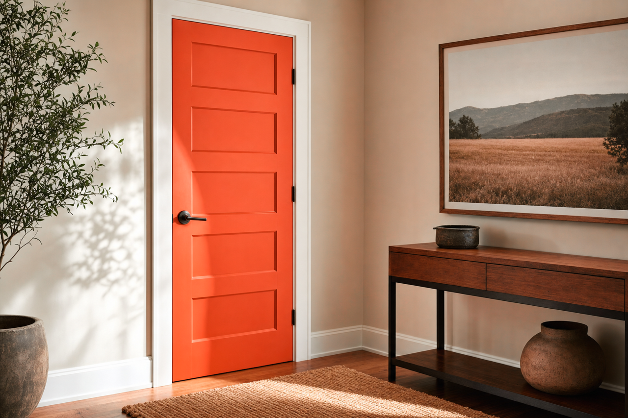 Autumn Blaze by Valspar on interior-doors