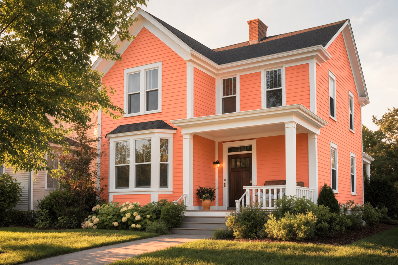 Orange Slice by Valspar on exterior
