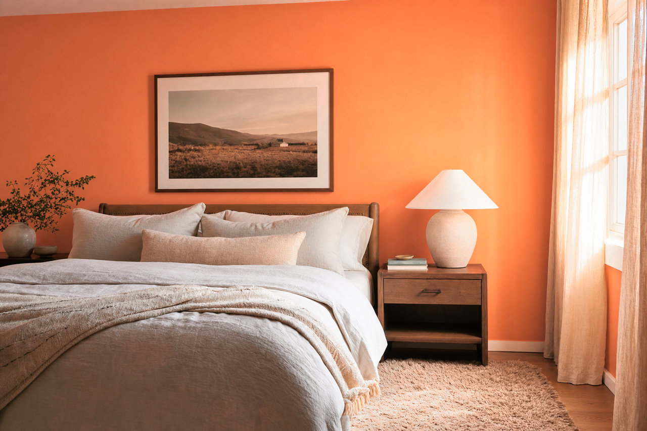 Orange Slice by Valspar on interiors
