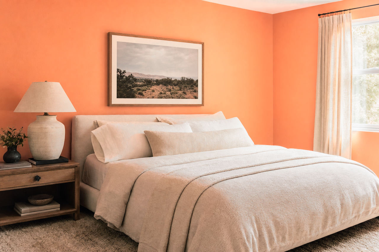 Ripe Melon by Valspar on interiors