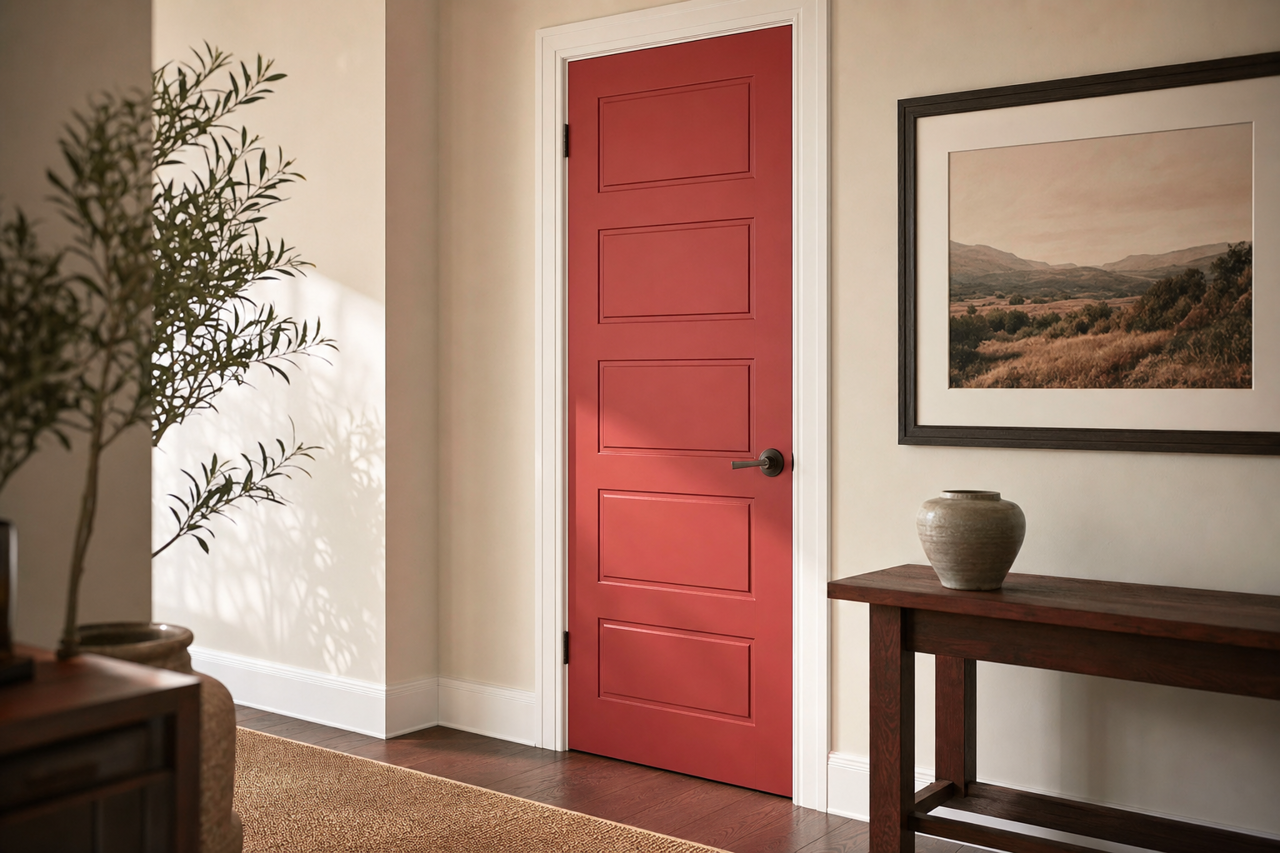 Brick Facade by Valspar on interior-doors