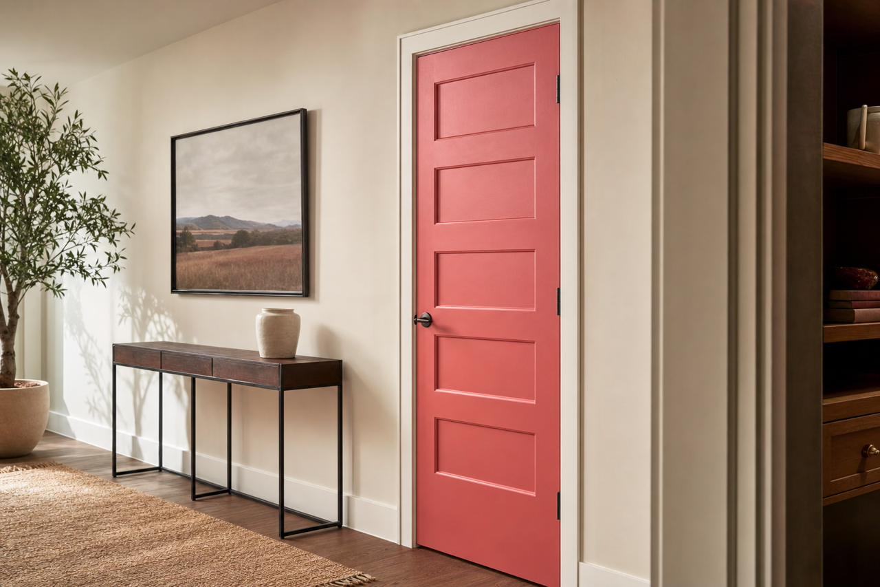 Sonora Rose by Valspar on interior-doors