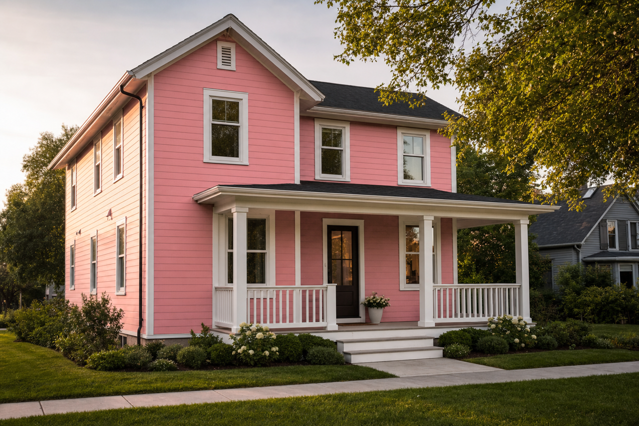 Honeysuckle Rose by Valspar on exterior