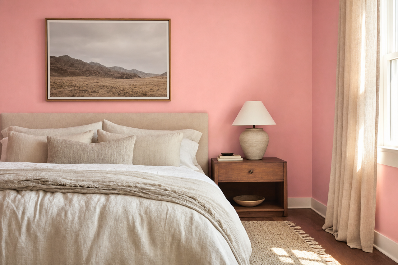 Blushing by Valspar on interiors