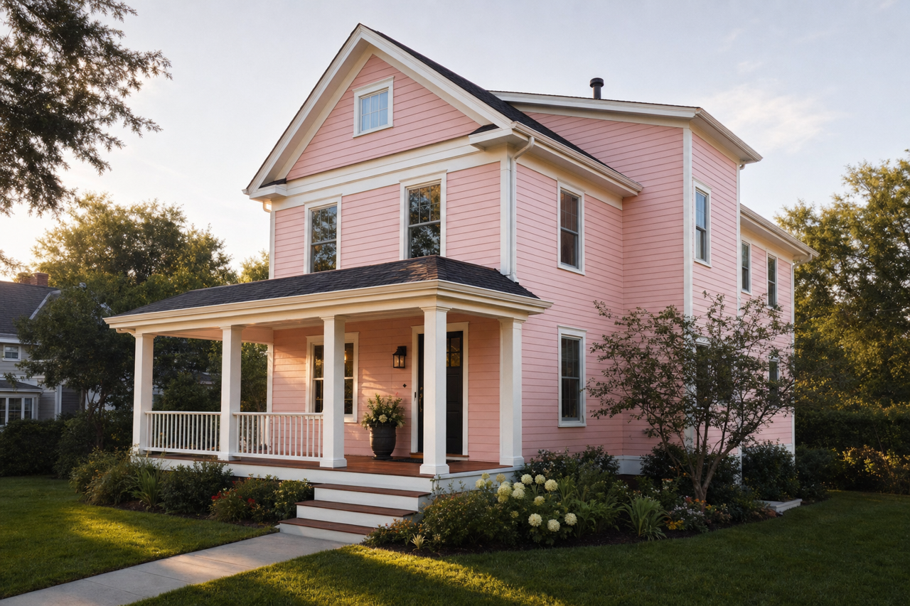Rose Buff by Valspar on exterior