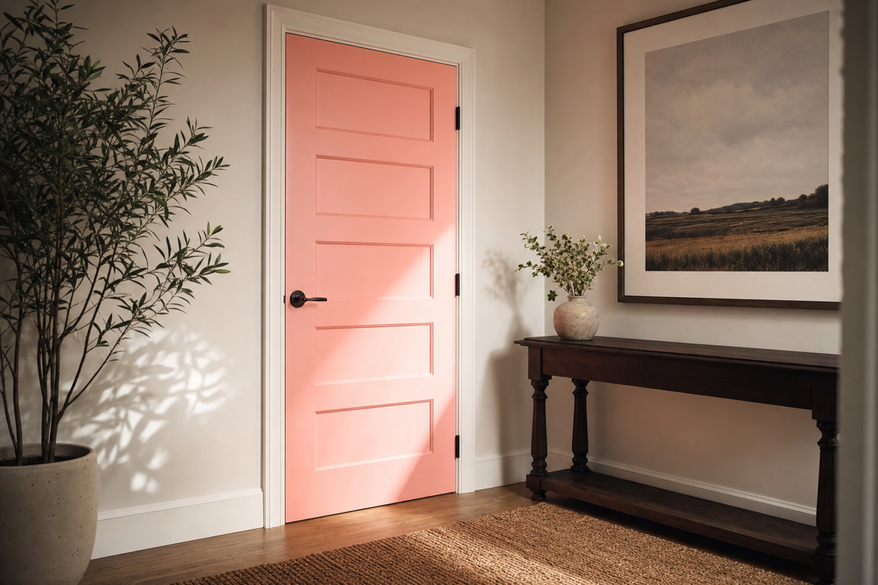 Tickled by Benjamin Moore on interior-doors