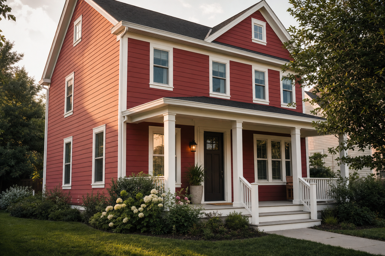 Decadent Red by Valspar on exterior