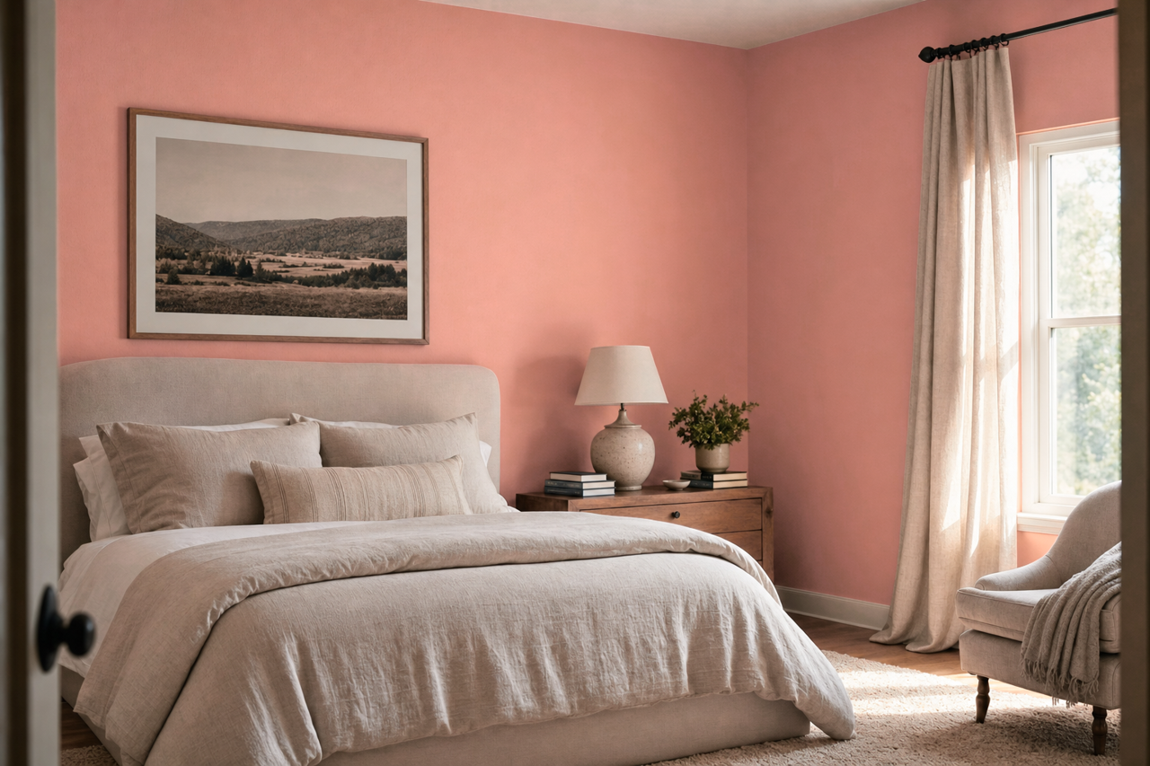 Salmon Run by Valspar on interiors