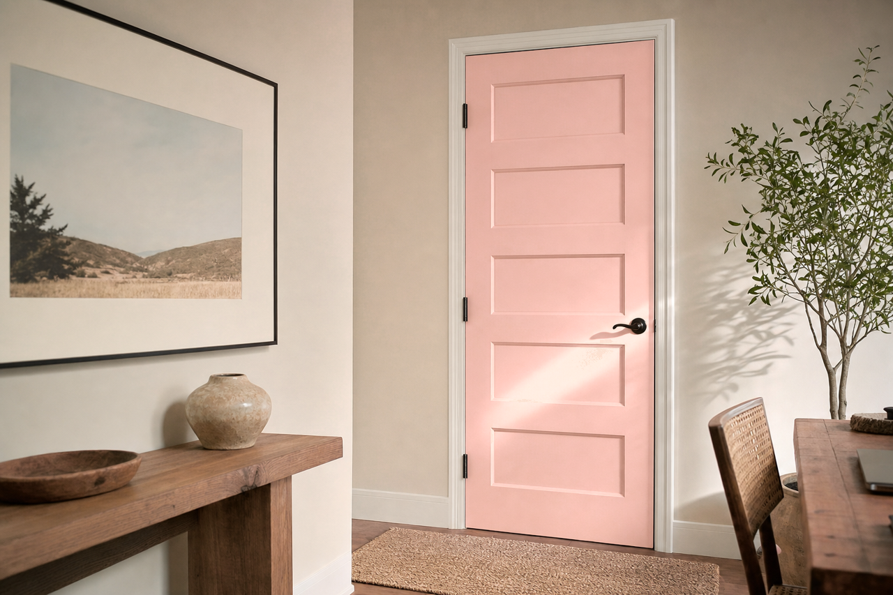 Spring Linen by Valspar on interior-doors