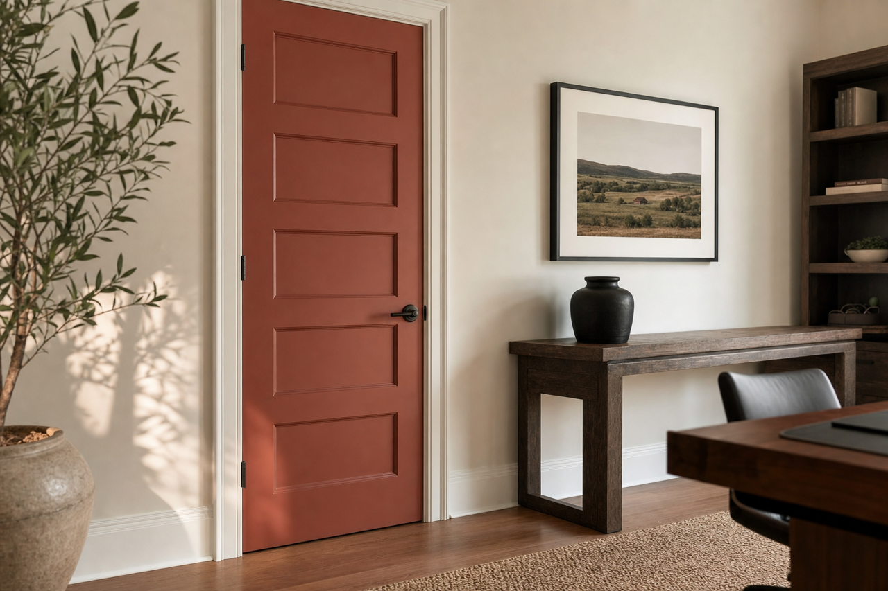 Rusted Earth by Valspar on interior-doors
