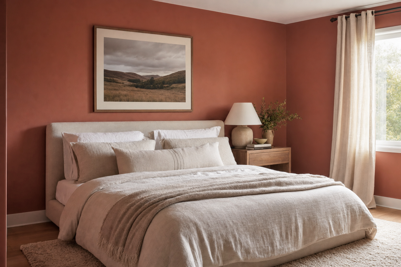 Rusted Earth by Valspar on interiors