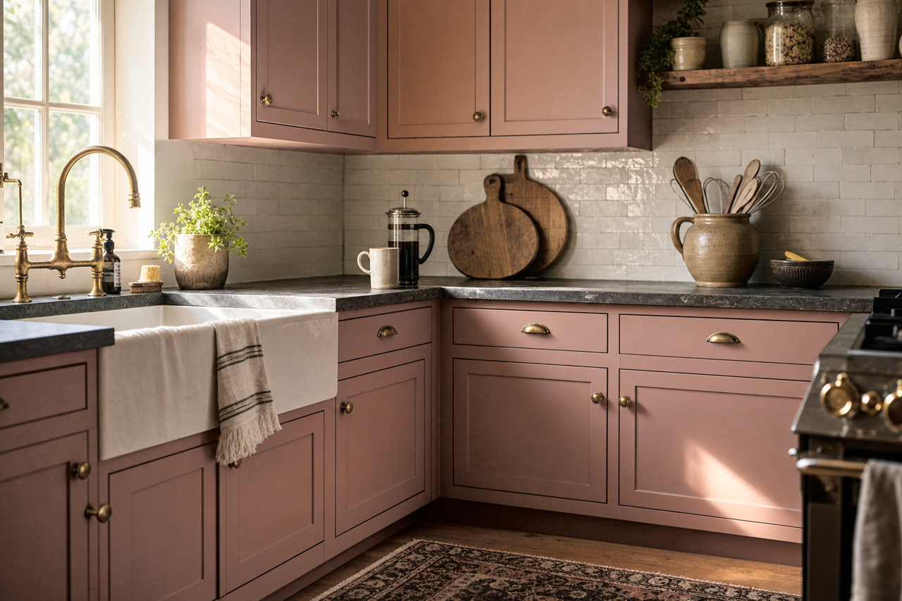 Antique Farmhouse by Valspar on cabinets
