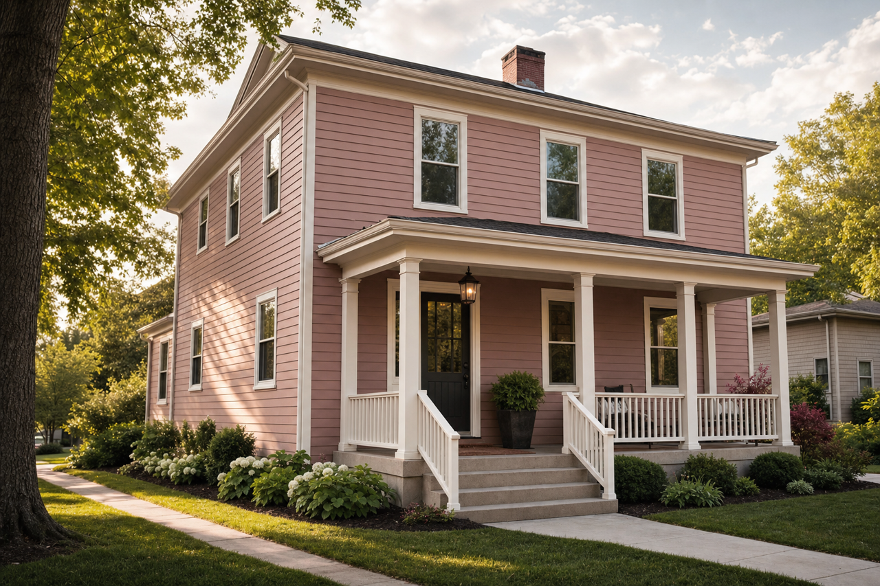 Antique Farmhouse by Valspar on exterior