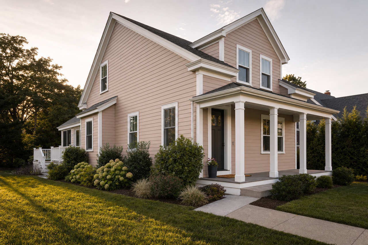 Glamorous Taupe by Valspar on exterior
