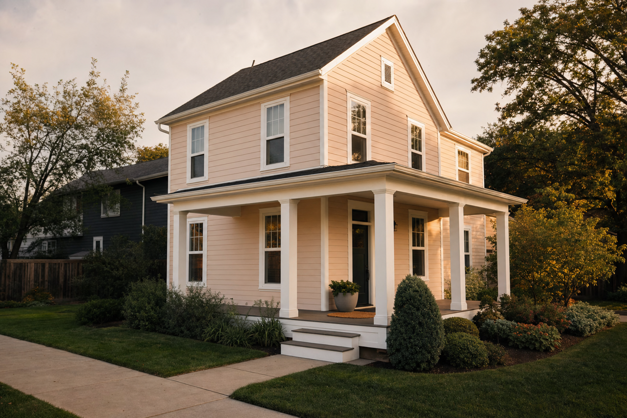 Champagne Glee by Valspar on exterior