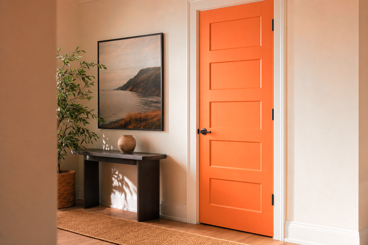 Autumn Glimmer by Valspar on interior-doors