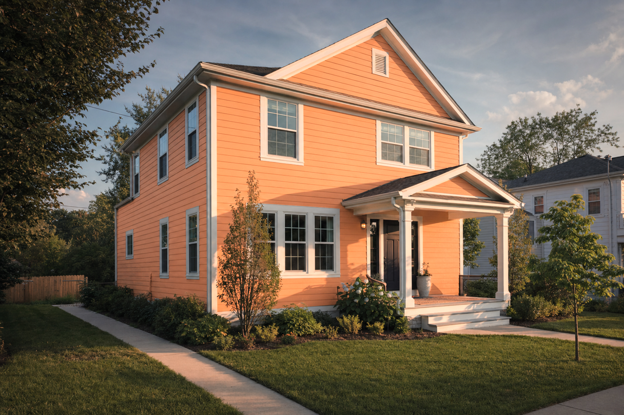 Orange Pecan by Valspar on exterior