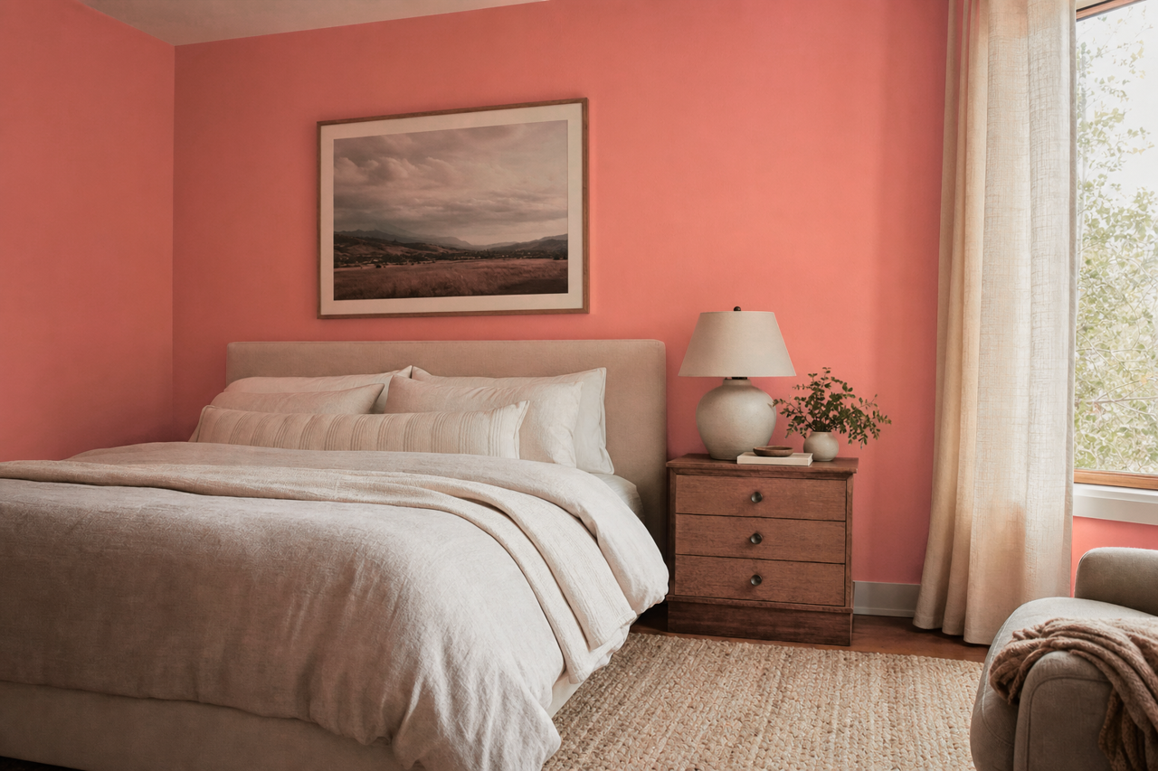 Amber Rose by Valspar on interiors