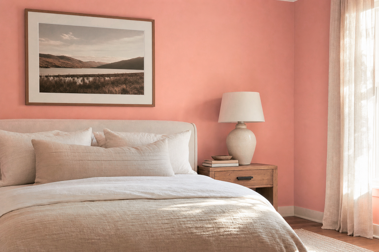 Brushed Rose by Valspar on interiors
