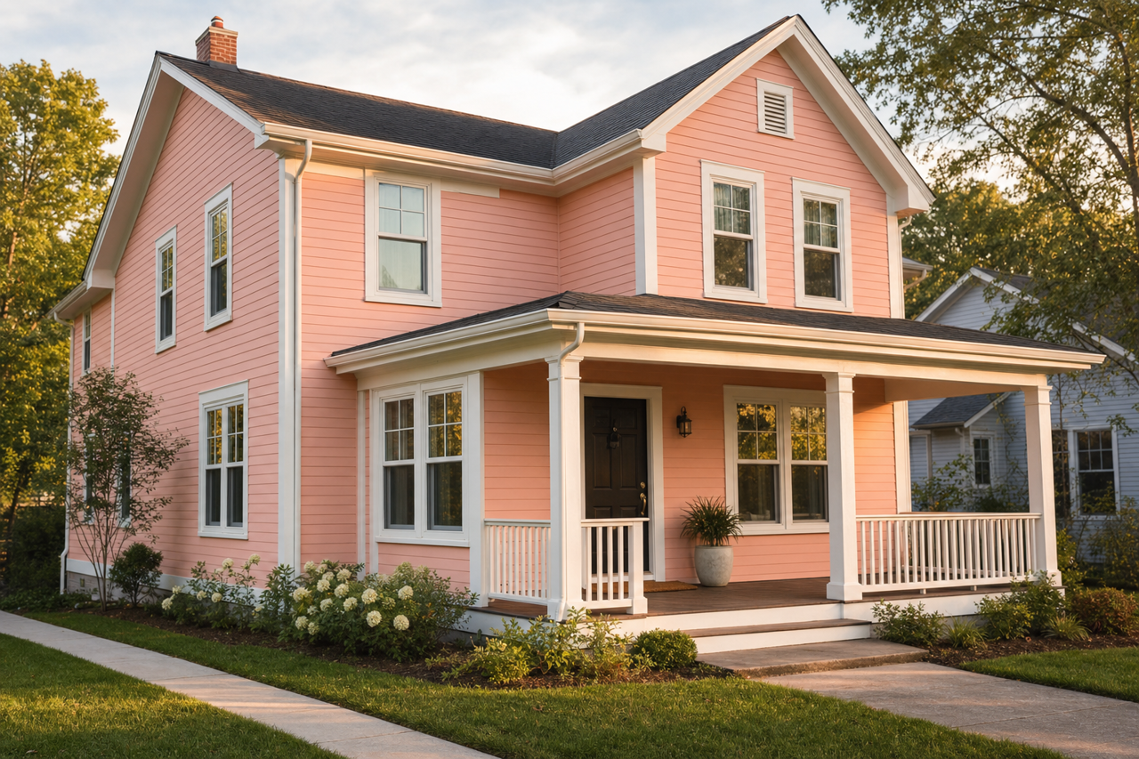 Salmon Bisque by Valspar on exterior