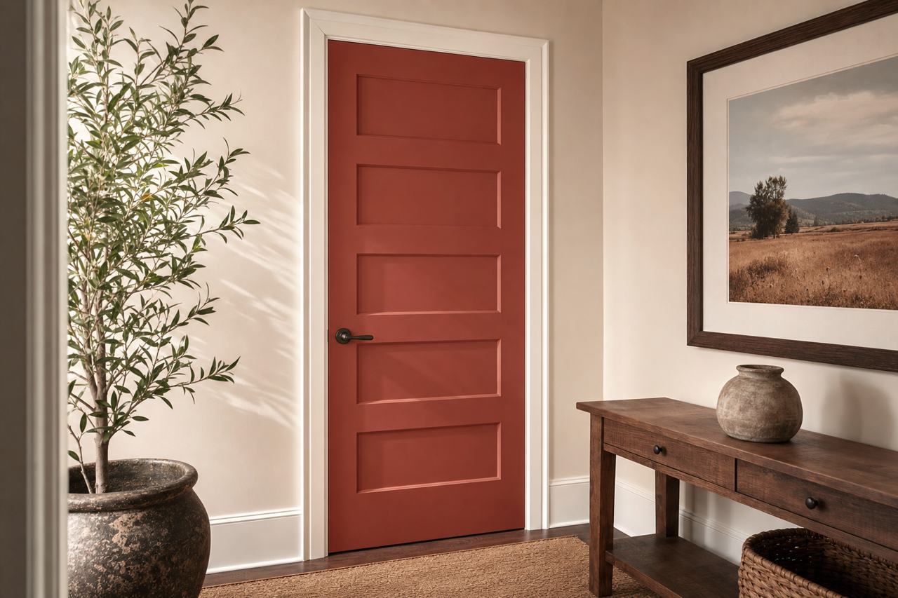 Tropical Nut by Valspar on interior-doors