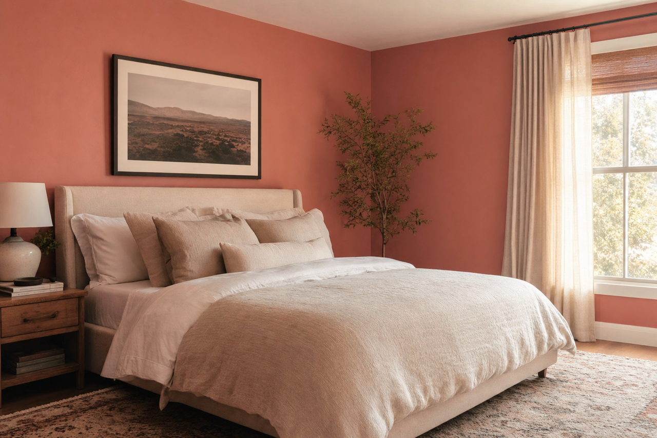 Florentine Clay by Valspar on interiors