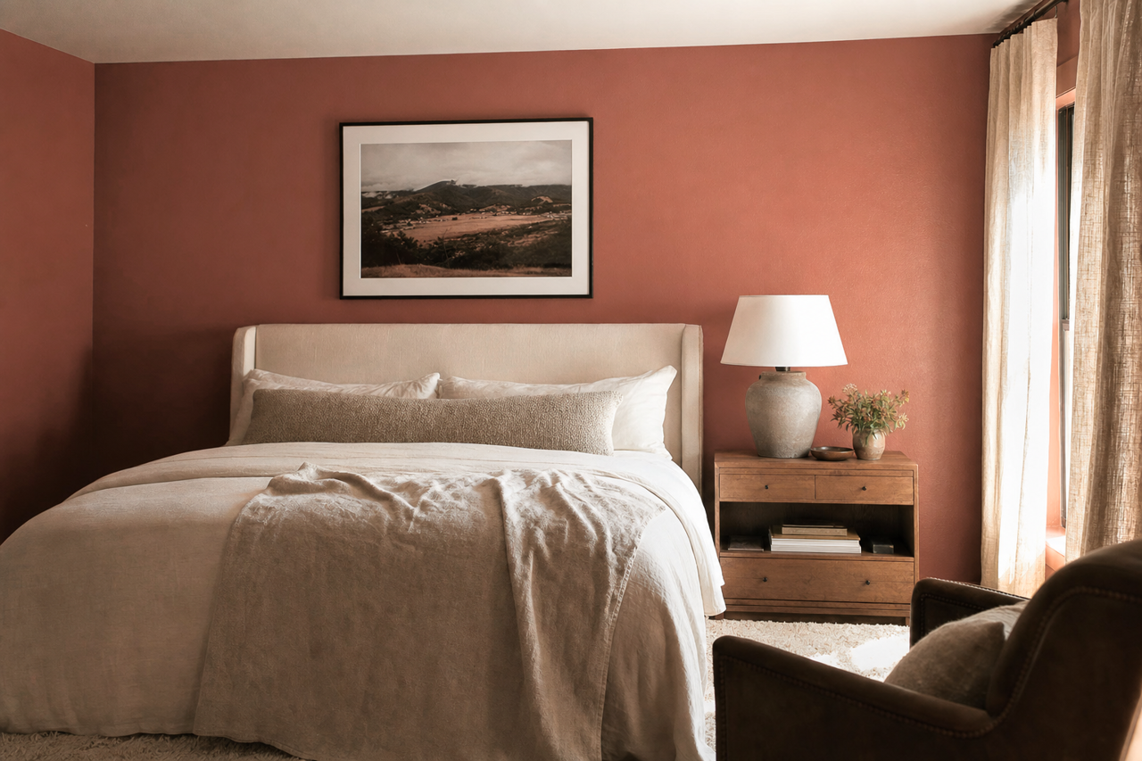 Deep Clay Red by Valspar on interiors