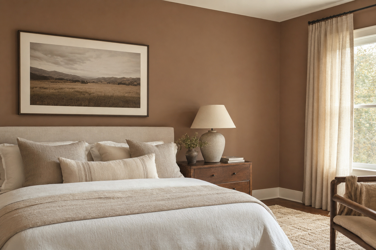 Sea Lion Brown by Valspar on interiors