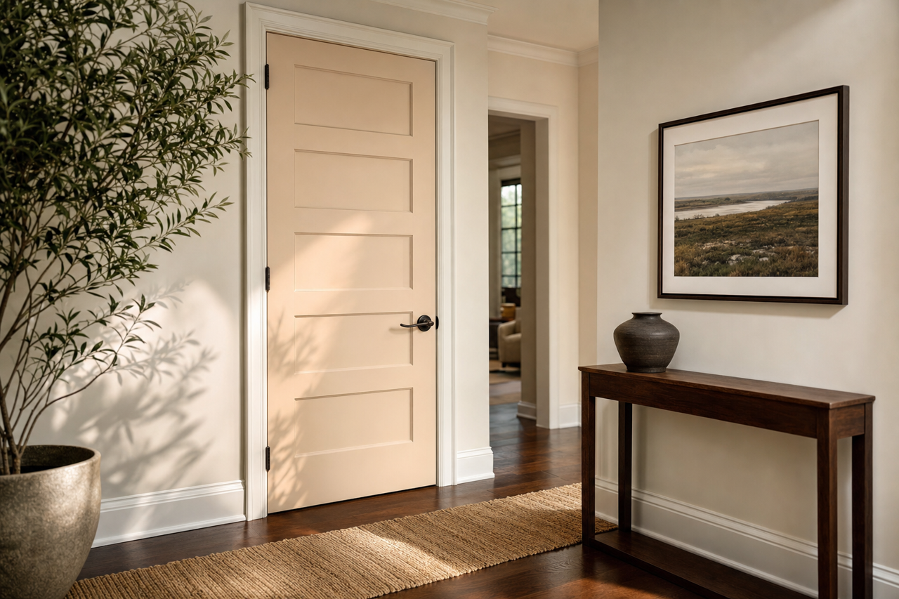 Sand Storm by Valspar on interior-doors