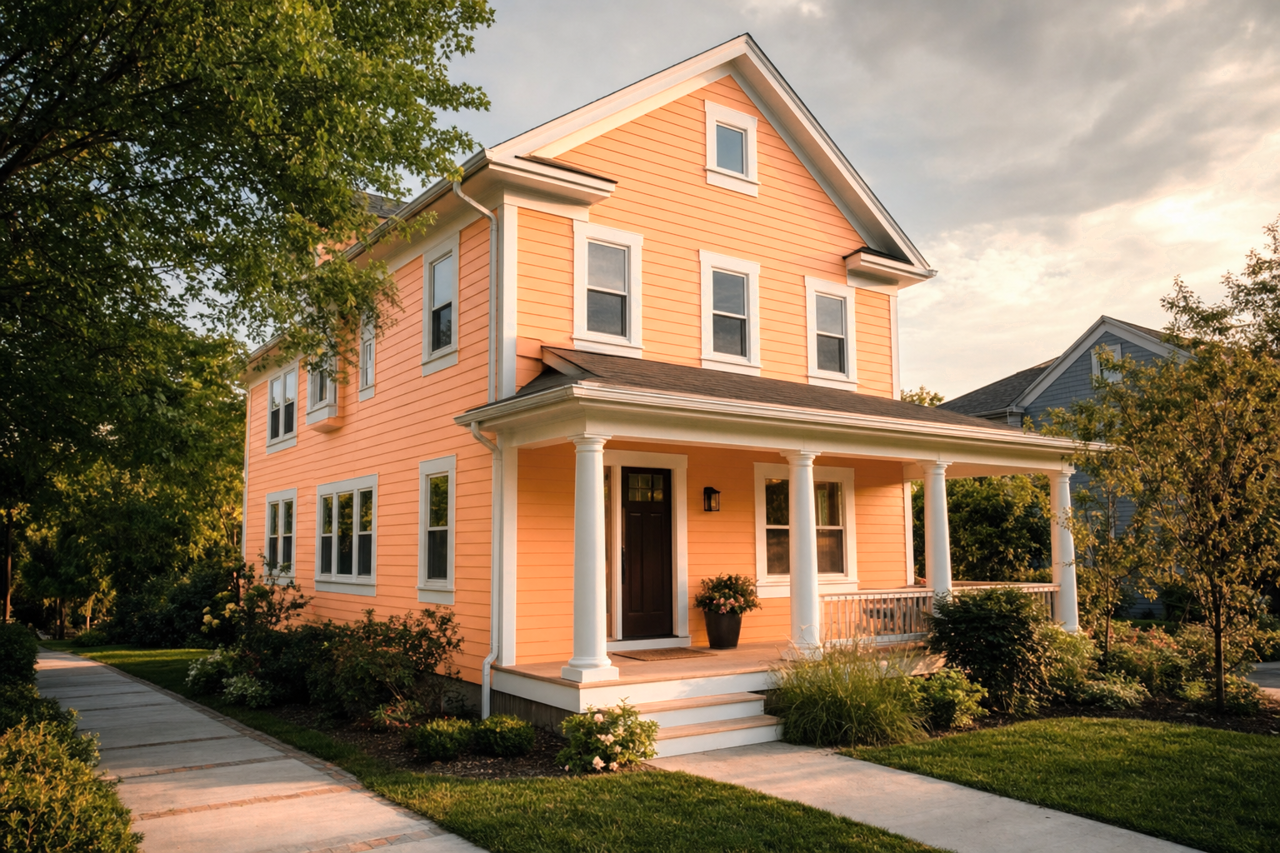 Orange Nut by Valspar on exterior