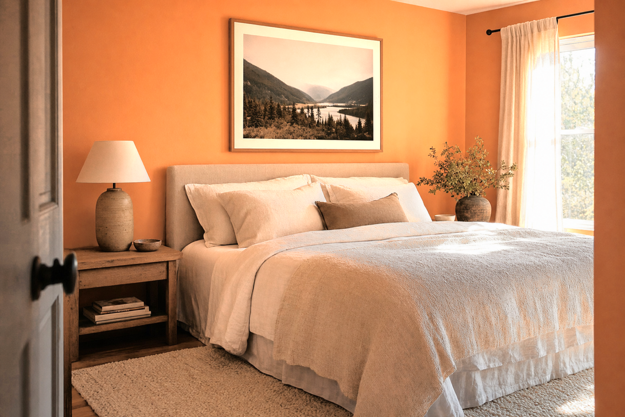 Orange Nut by Valspar on interiors