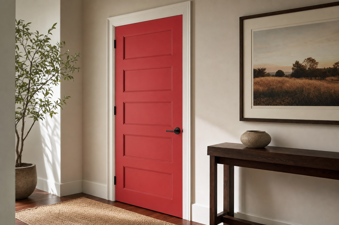 Chili by Benjamin Moore on interior-doors