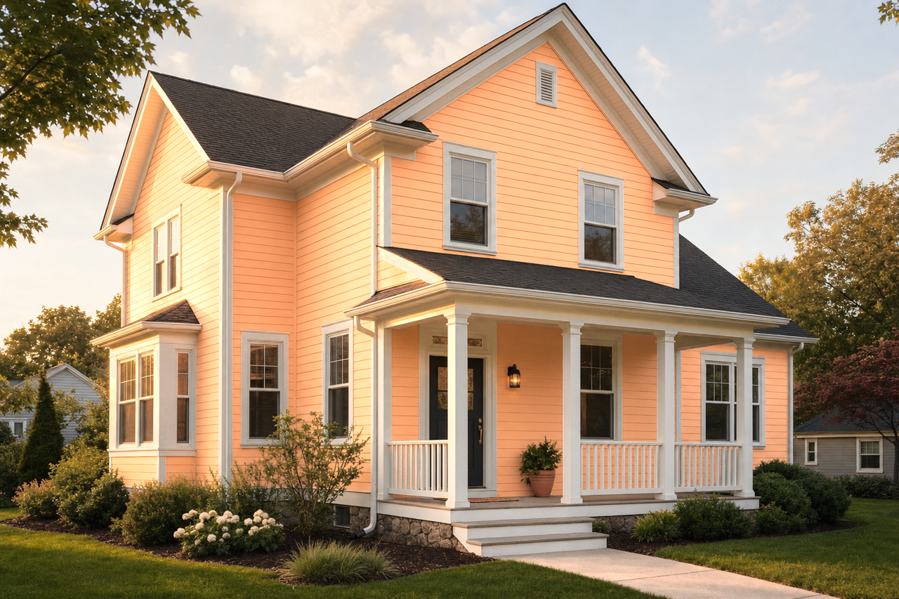 Peach Frenzy by Valspar on exterior