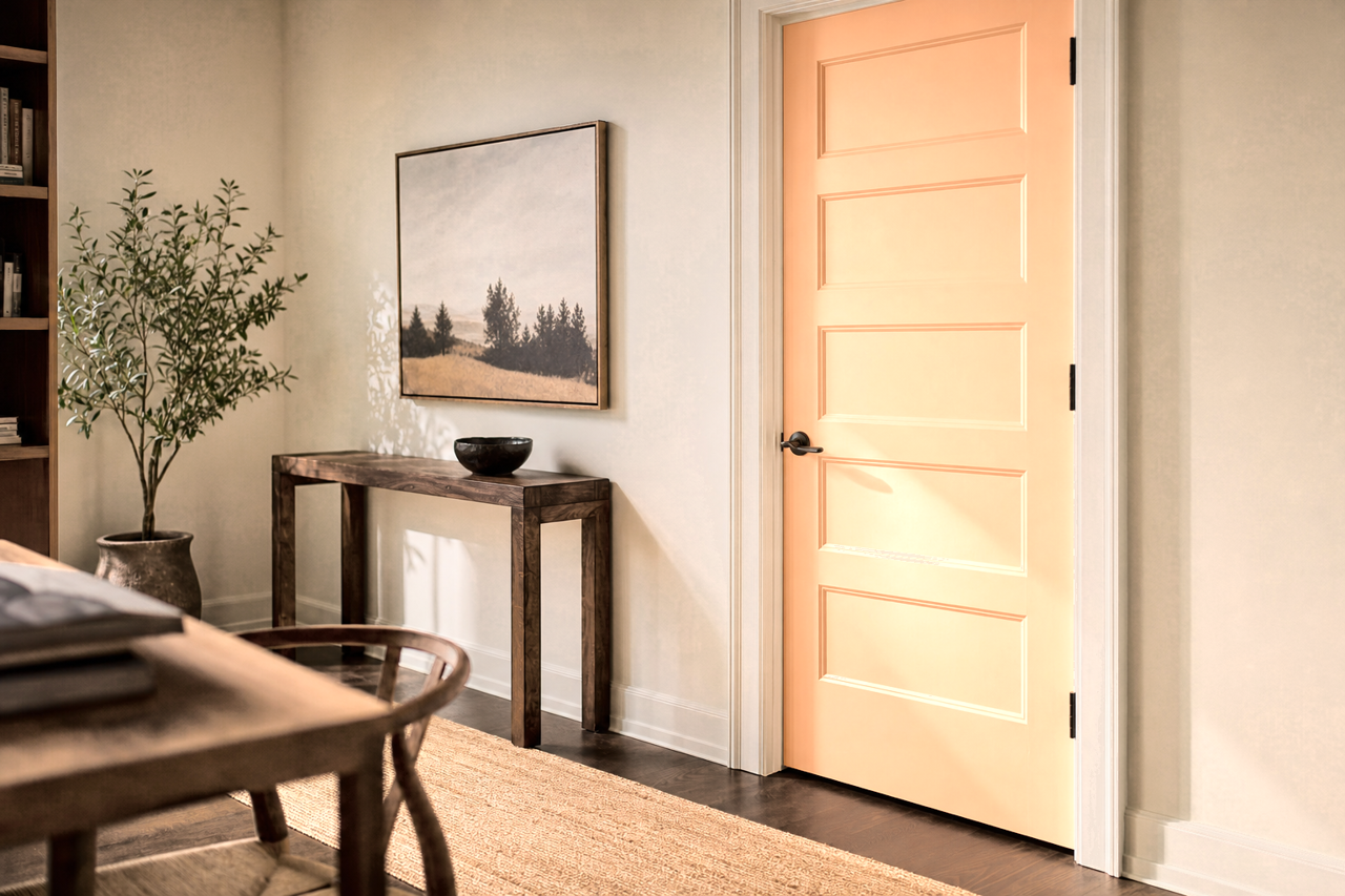 Simply Peach by Valspar on interior-doors
