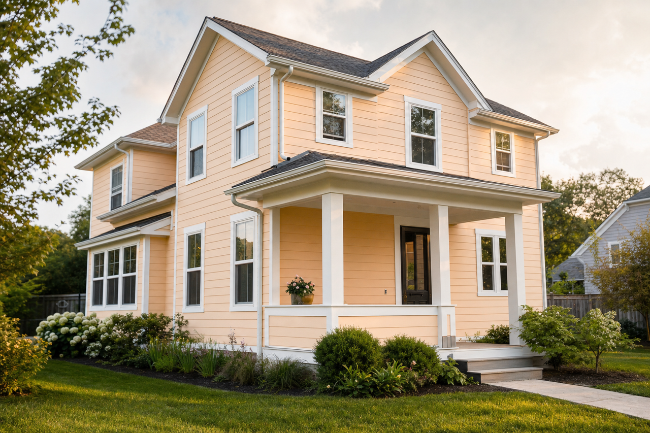 Orange Mist by Valspar on exterior