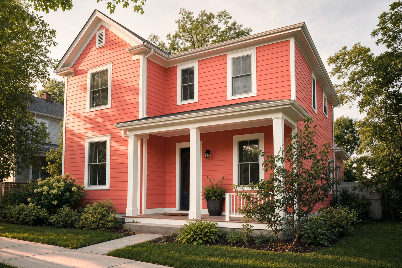 Flamenco Pink by Valspar on exterior