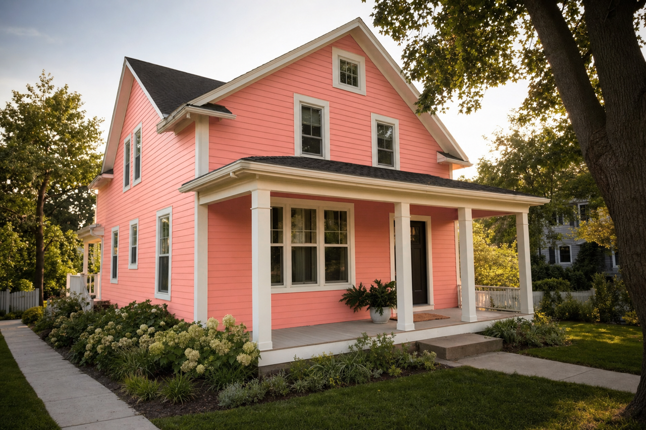 Desert Rose by Valspar on exterior
