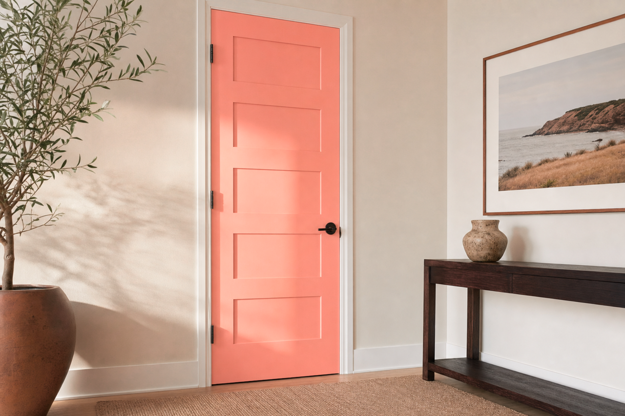 Coral Reef by Valspar on interior-doors
