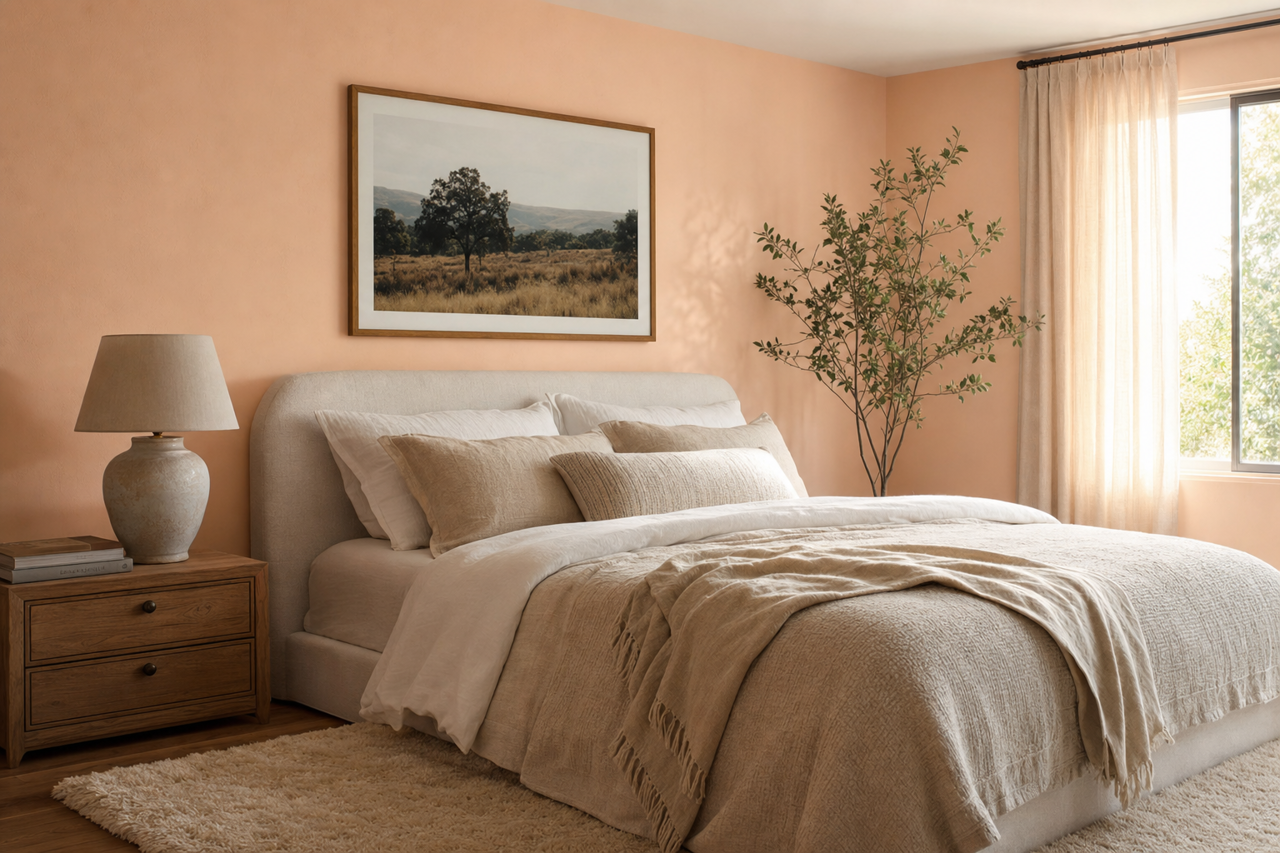 Champagne Pink by Valspar on interiors