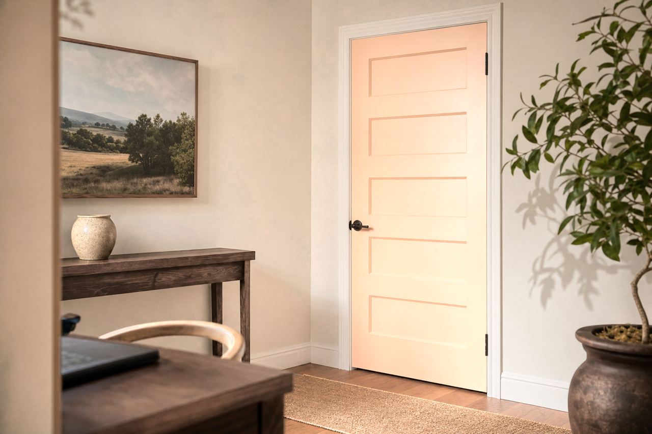 Special Peach by Valspar on interior-doors