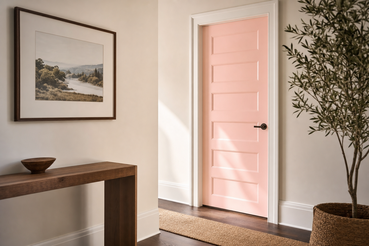 Romantic by Benjamin Moore on interior-doors