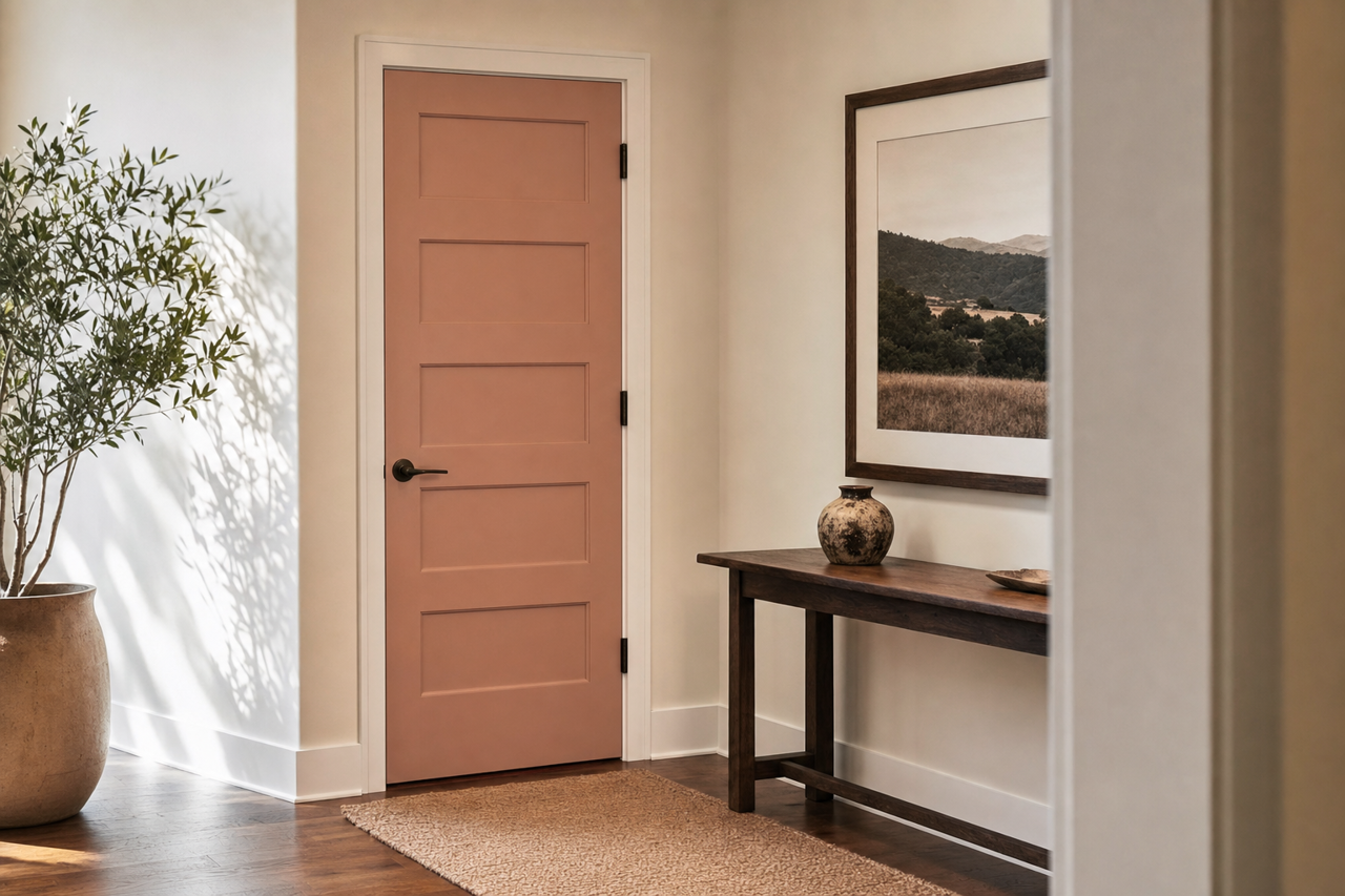 Mocha Java by Valspar on interior-doors