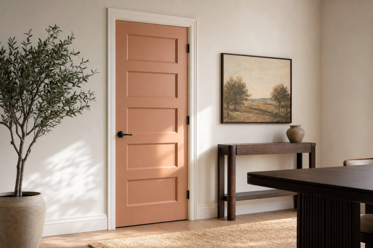 Coffee Gelato by Valspar on interior-doors